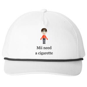 Slimnotshadyyy Mii Need A Cigarette Snapback Five-Panel Rope Hat