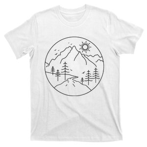 Sunrise Mountain Nature Hiking Camping Outdoors Mountains T-Shirt