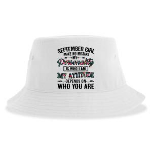 September Make No Mistake My Personality Is Who I Am Gift Sustainable Bucket Hat