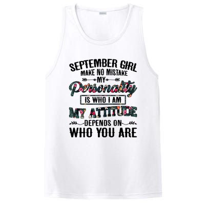 September Make No Mistake My Personality Is Who I Am Gift PosiCharge Competitor Tank