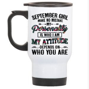 September Make No Mistake My Personality Is Who I Am Gift Stainless Steel Travel Mug