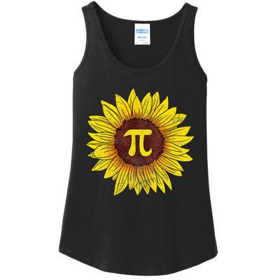 Sunflower Math Nerd Pi Symbol Pi Day Ladies Essential Tank