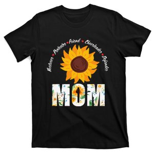 Sunflower Mom Nurturer Protector Friend gift Mother's Day T-Shirt