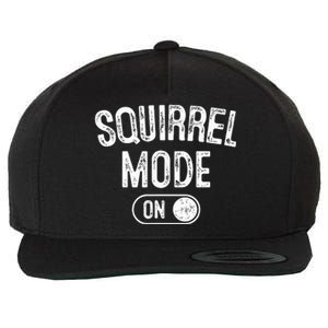 Squirrel Mode On Costume Funny Nut Gatherer Gift Animal Wool Snapback Cap