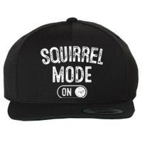 Squirrel Mode On Costume Funny Nut Gatherer Gift Animal Wool Snapback Cap