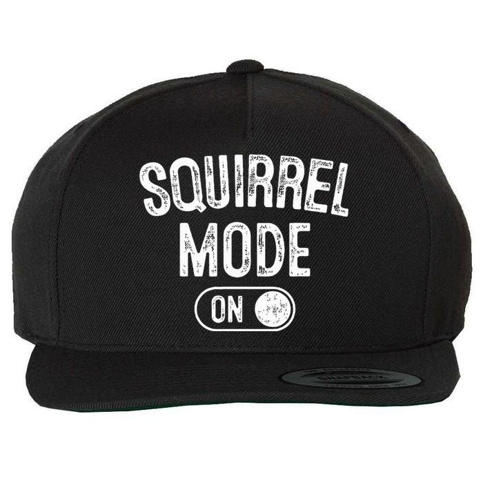 Squirrel Mode On Costume Funny Nut Gatherer Gift Animal Wool Snapback Cap