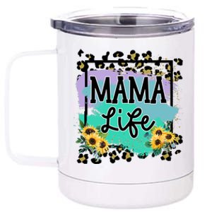 Sunflowers Mom Of , Mom Of Mam 12 oz Stainless Steel Tumbler Cup