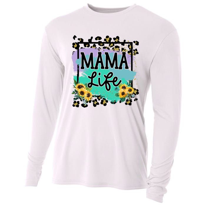 Sunflowers Mom Of , Mom Of Mam Cooling Performance Long Sleeve Crew