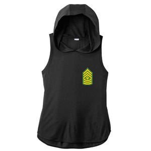 Sergeant Major Of The Army Military Badge Ladies PosiCharge Tri-Blend Wicking Draft Hoodie Tank