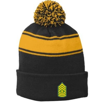 Sergeant Major Of The Army Military Badge Stripe Pom Pom Beanie