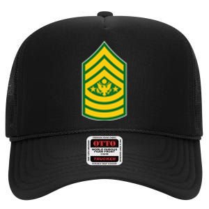 Sergeant Major Of The Army Military Badge High Crown Mesh Back Trucker Hat