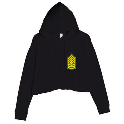 Sergeant Major Of The Army Military Badge Crop Fleece Hoodie