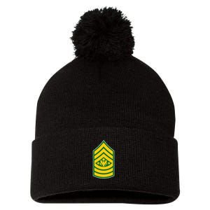 Sergeant Major Of The Army Military Badge Pom Pom 12in Knit Beanie