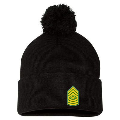 Sergeant Major Of The Army Military Badge Pom Pom 12in Knit Beanie