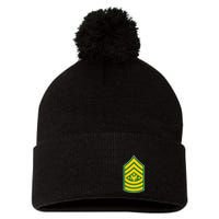 Sergeant Major Of The Army Military Badge Pom Pom 12in Knit Beanie