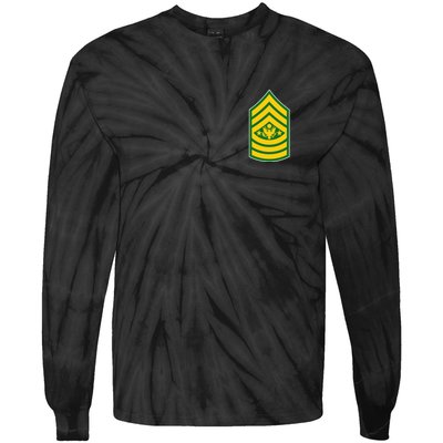 Sergeant Major Of The Army Military Badge Tie-Dye Long Sleeve Shirt