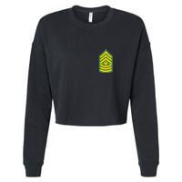 Sergeant Major Of The Army Military Badge Cropped Pullover Crew