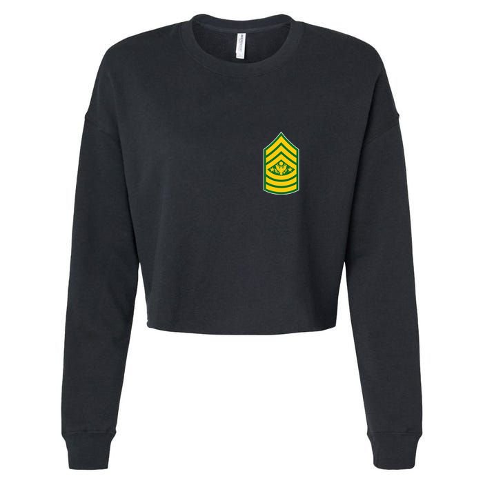 Sergeant Major Of The Army Military Badge Cropped Pullover Crew