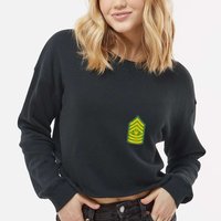 Sergeant Major Of The Army Military Badge Cropped Pullover Crew