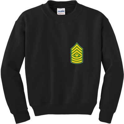 Sergeant Major Of The Army Military Badge Kids Sweatshirt