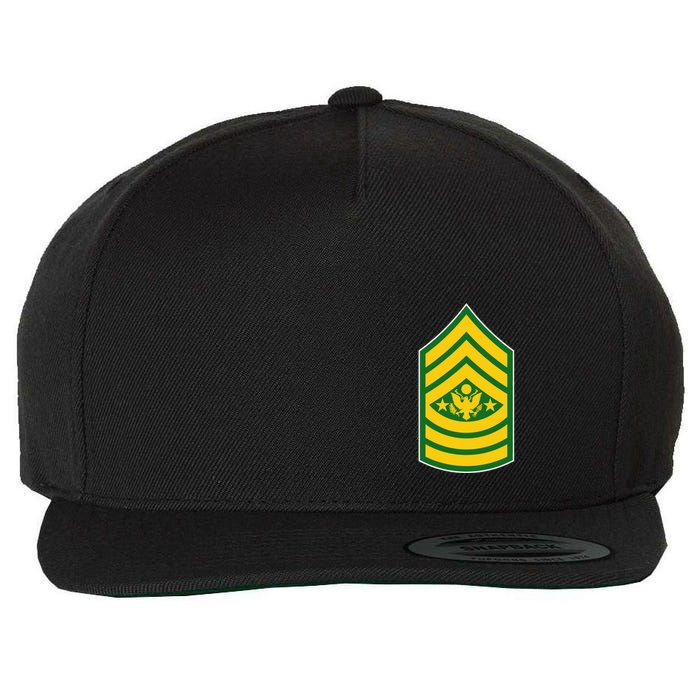 Sergeant Major Of The Army Military Badge Wool Snapback Cap