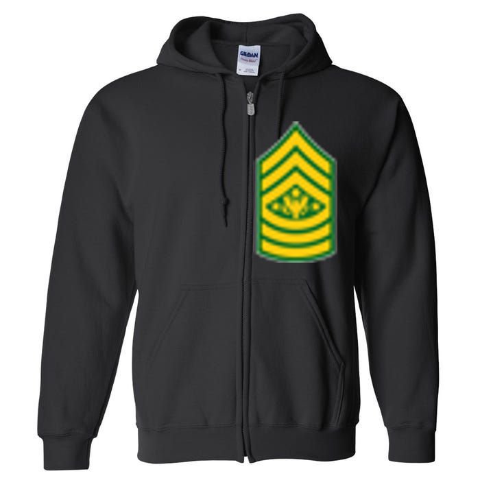 Sergeant Major Of The Army Military Badge Full Zip Hoodie