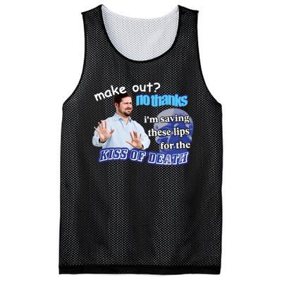 Swankyswamprat Make Out No Thanks IM Saving These Lips For The Kiss Of Death Me Mesh Reversible Basketball Jersey Tank