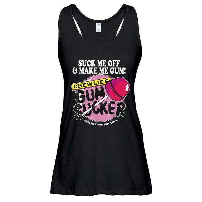 Suck Me Off And Make Me Gum Chewlie’s Gum Sucker Ladies Essential Flowy Tank