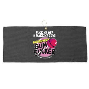 Suck Me Off And Make Me Gum Chewlie’s Gum Sucker Large Microfiber Waffle Golf Towel