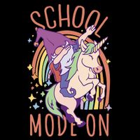 School Mode On Gnome Unicorn Rainbow Dab Bag
