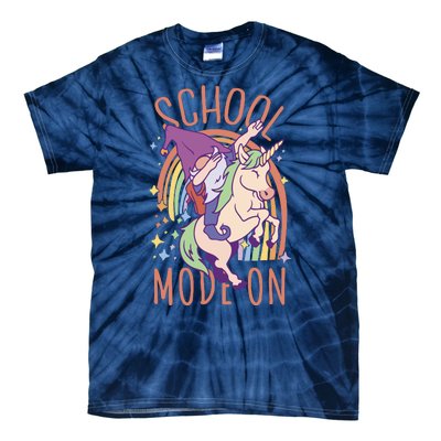 School Mode On Gnome Unicorn Rainbow Dab Tie-Dye T-Shirt