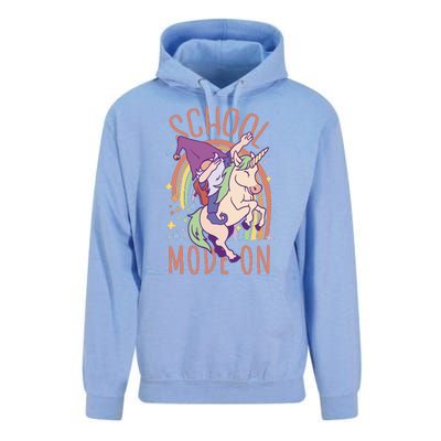 School Mode On Gnome Unicorn Rainbow Dab Unisex Surf Hoodie