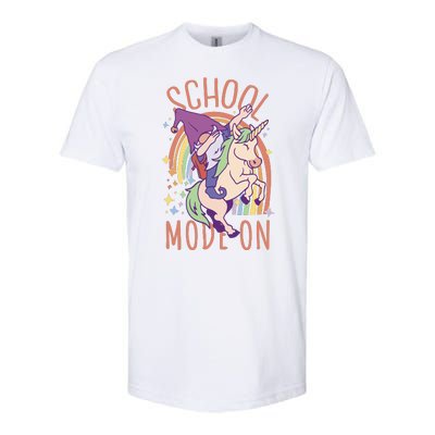 School Mode On Gnome Unicorn Rainbow Dab Softstyle CVC T-Shirt