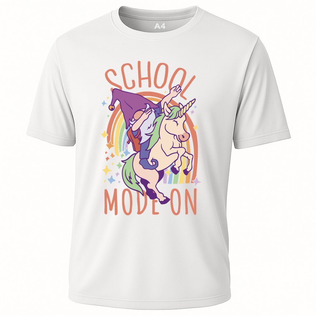 School Mode On Gnome Unicorn Rainbow Dab Performance Shirt