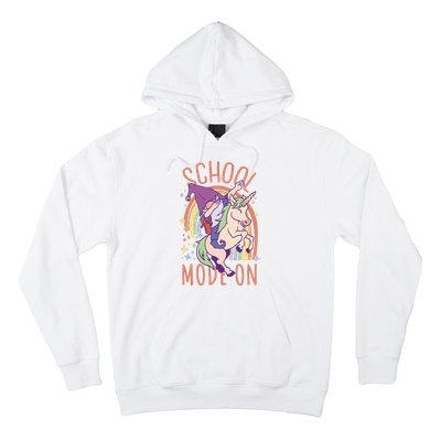 School Mode On Gnome Unicorn Rainbow Dab Hoodie