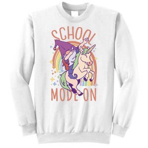 School Mode On Gnome Unicorn Rainbow Dab Sweatshirt