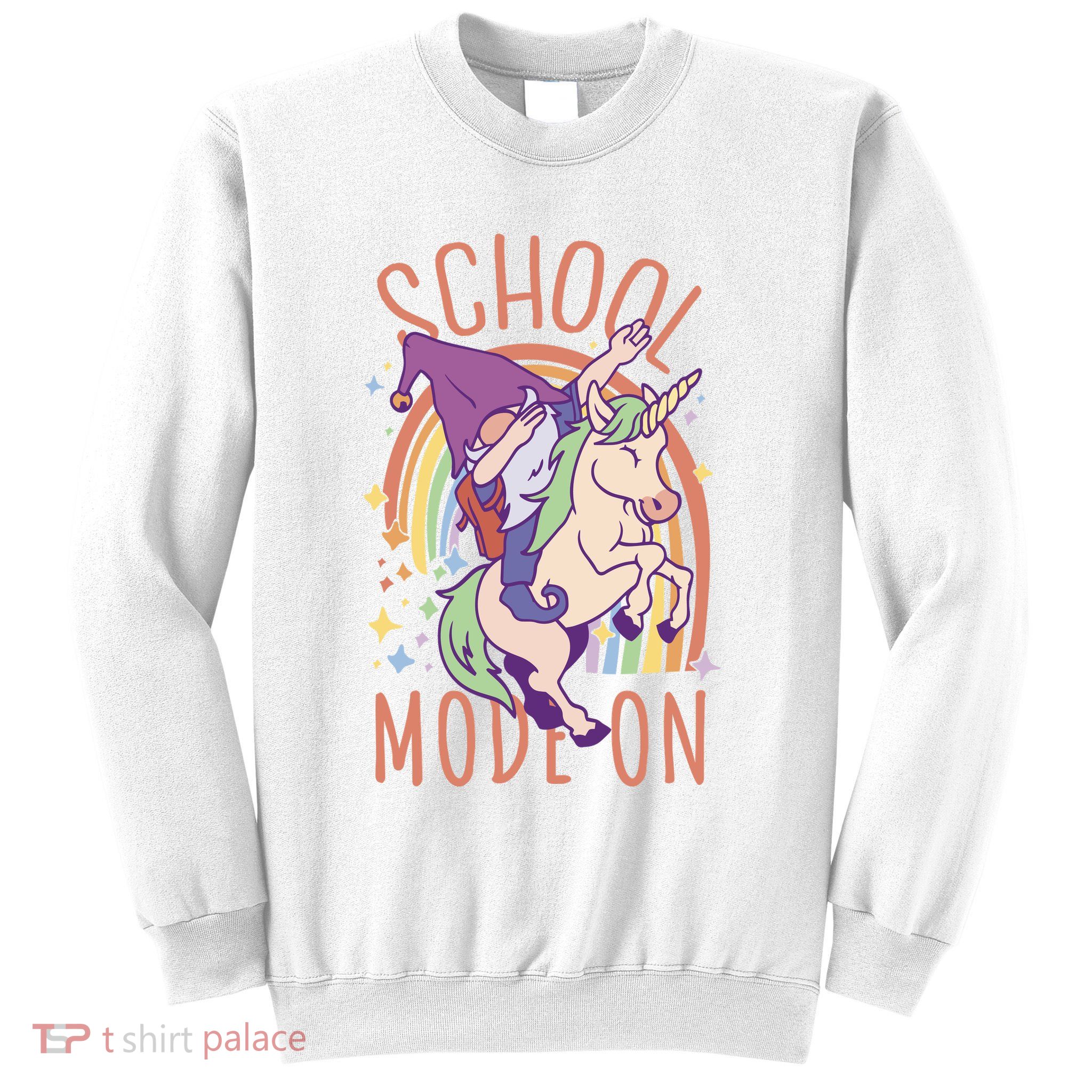 School Mode On Gnome Unicorn Rainbow Dab Sweatshirt