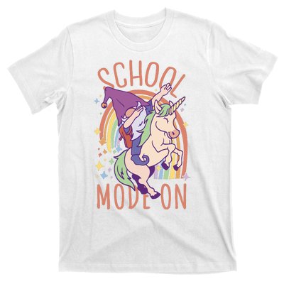 School Mode On Gnome Unicorn Rainbow Dab T-Shirt