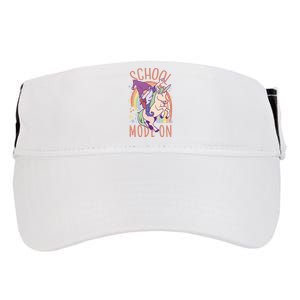 School Mode On Gnome Unicorn Rainbow Dab Adult Drive Performance Visor