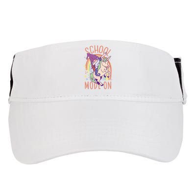 School Mode On Gnome Unicorn Rainbow Dab Adult Drive Performance Visor
