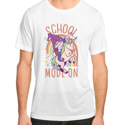 School Mode On Gnome Unicorn Rainbow Dab Adult ChromaSoft Performance T-Shirt