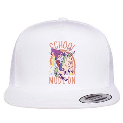 School Mode On Gnome Unicorn Rainbow Dab Flatbill Hat