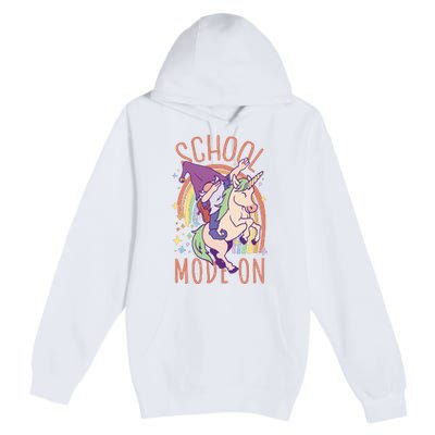 School Mode On Gnome Unicorn Rainbow Dab Premium Pullover Hoodie