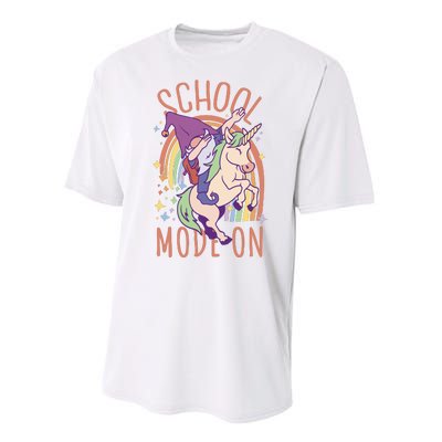 School Mode On Gnome Unicorn Rainbow Dab Performance Sprint T-Shirt