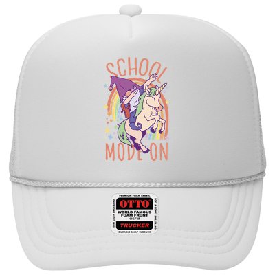 School Mode On Gnome Unicorn Rainbow Dab Trucker Hat