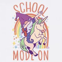 School Mode On Gnome Unicorn Rainbow Dab Visor