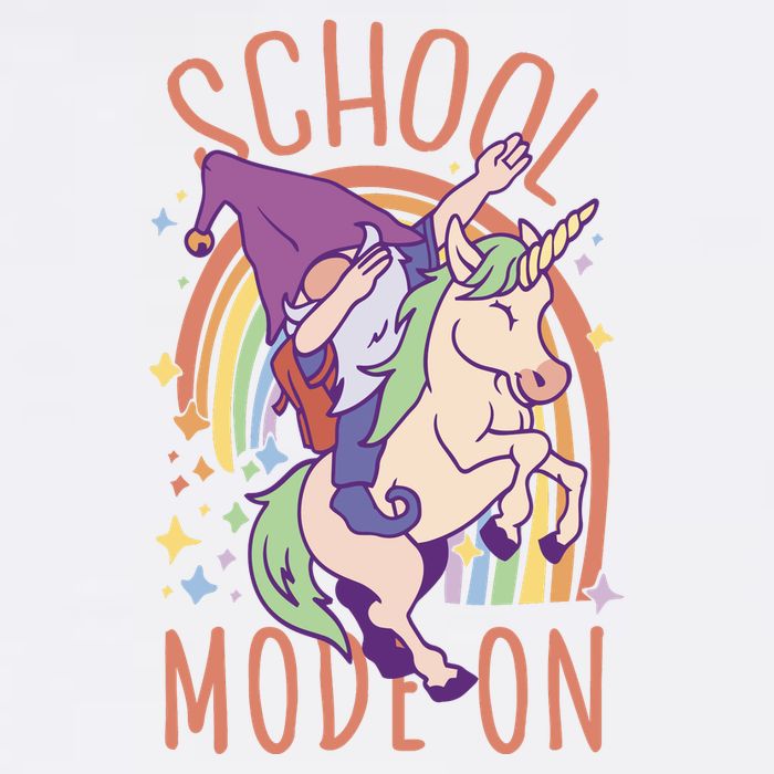 School Mode On Gnome Unicorn Rainbow Dab Wool Snapback Cap