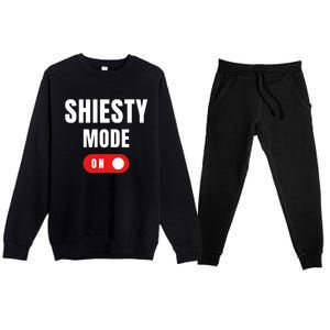 Shiesty Mode On Funny Premium Crewneck Sweatsuit Set