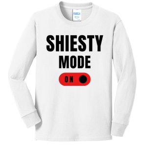 Shiesty Mode On Funny Kids Long Sleeve Shirt