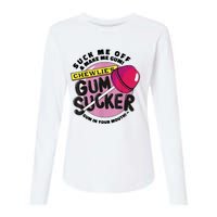 Suck Me Off And Make Me Gum Chewlie’s Gum Sucker Womens Cotton Relaxed Long Sleeve T-Shirt